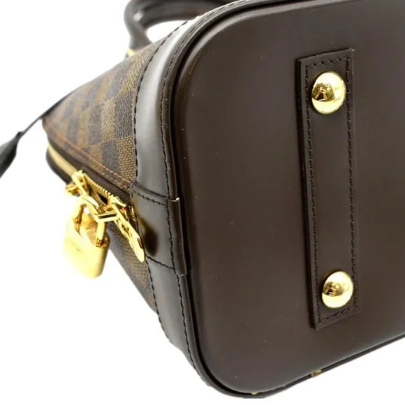 LOUIS VUITTON  Alma PM Damier Ebene Satchel Bag Brown - Picture 9 of 14
